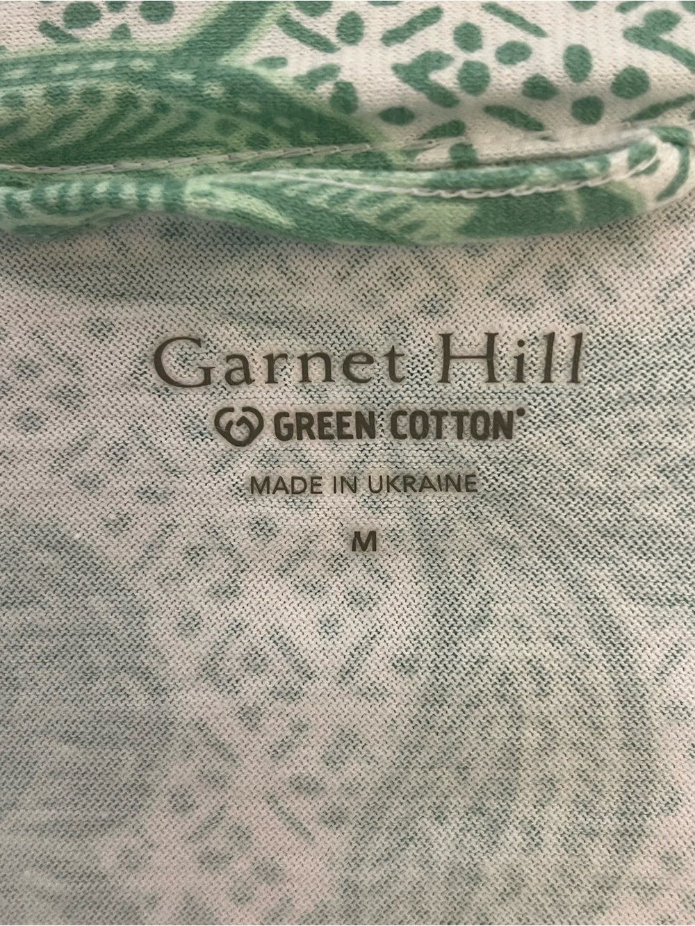 GARNET HILL Green/Wht Floral Kimono Robe - Picture 4 of 6